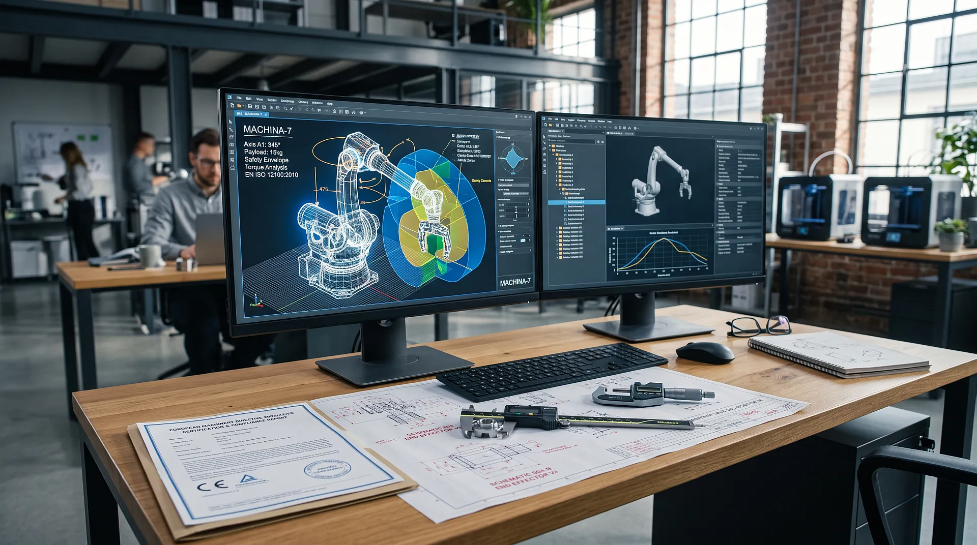 3D-CAD-Modellierung und technische Konstruktion eines mechanischen Systems